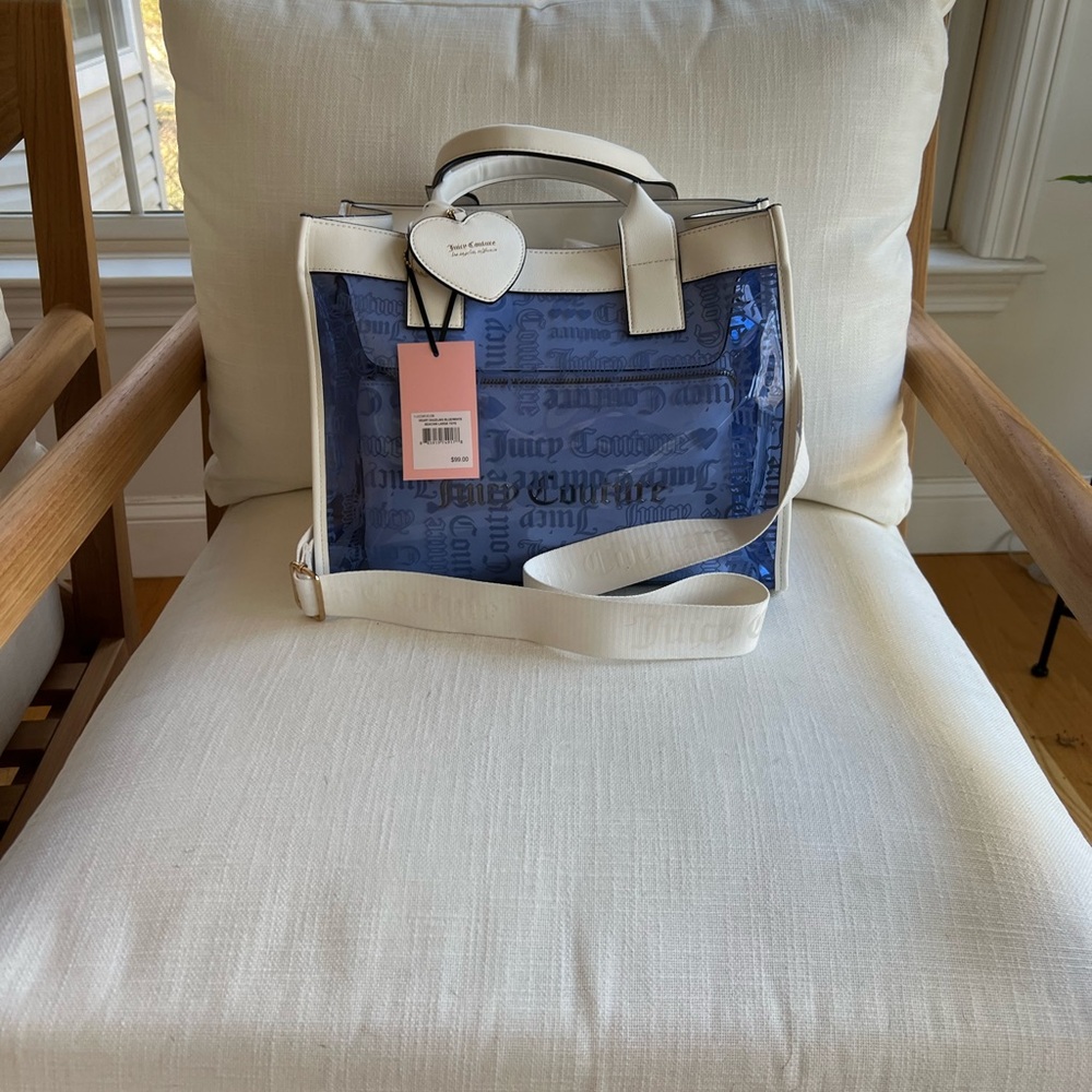 Juicy Couture Blue and White Women's Bag